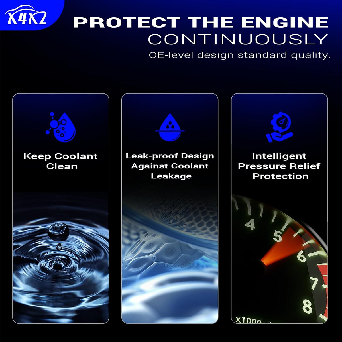 X4XZ 603-364 Coolant Overflow Reservoir Tank with Cap Replaces# AG1Z8A080A