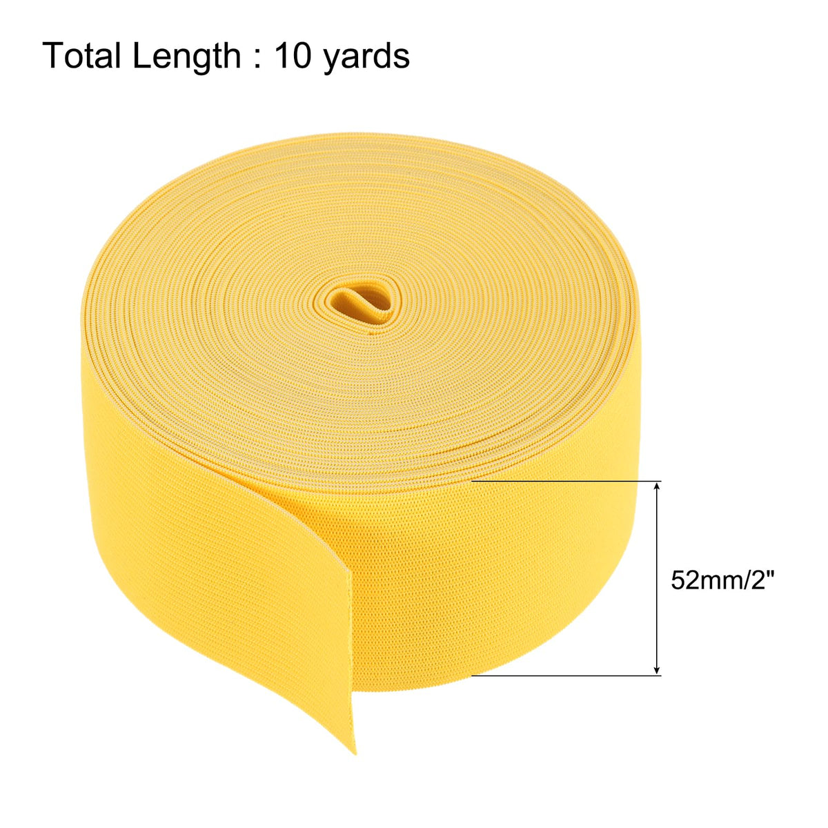 Elastic Bands for Sewing 2" 10 Yard Yellow