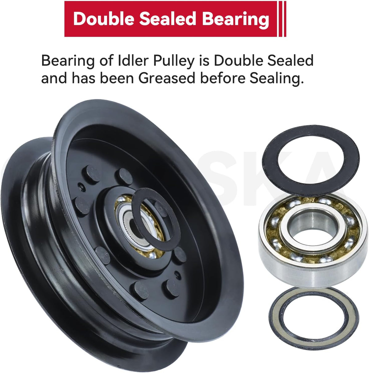GELASKA 532197380 532196104 Husqvarna Idler Pulley for Husqvarna 48 54 Deck