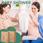 Brown Paper Bags with Handles, 100Pcs 8x4.5x10In Kraft Paper Bag