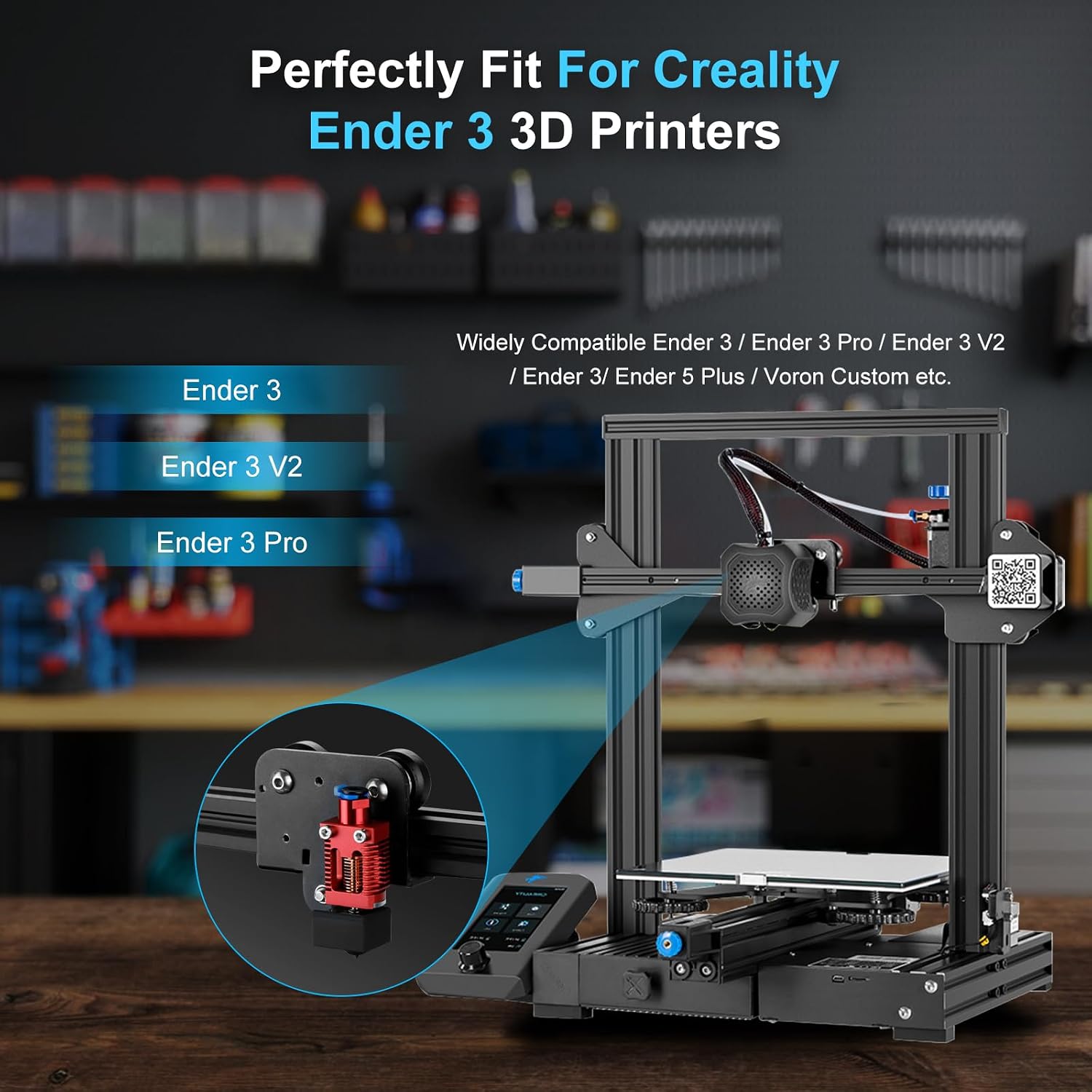 Ender 3 Hotend All Metal Ceramic Heating Core Hotend Upgrade High Flow High Temperature Support 300℃High Temperature