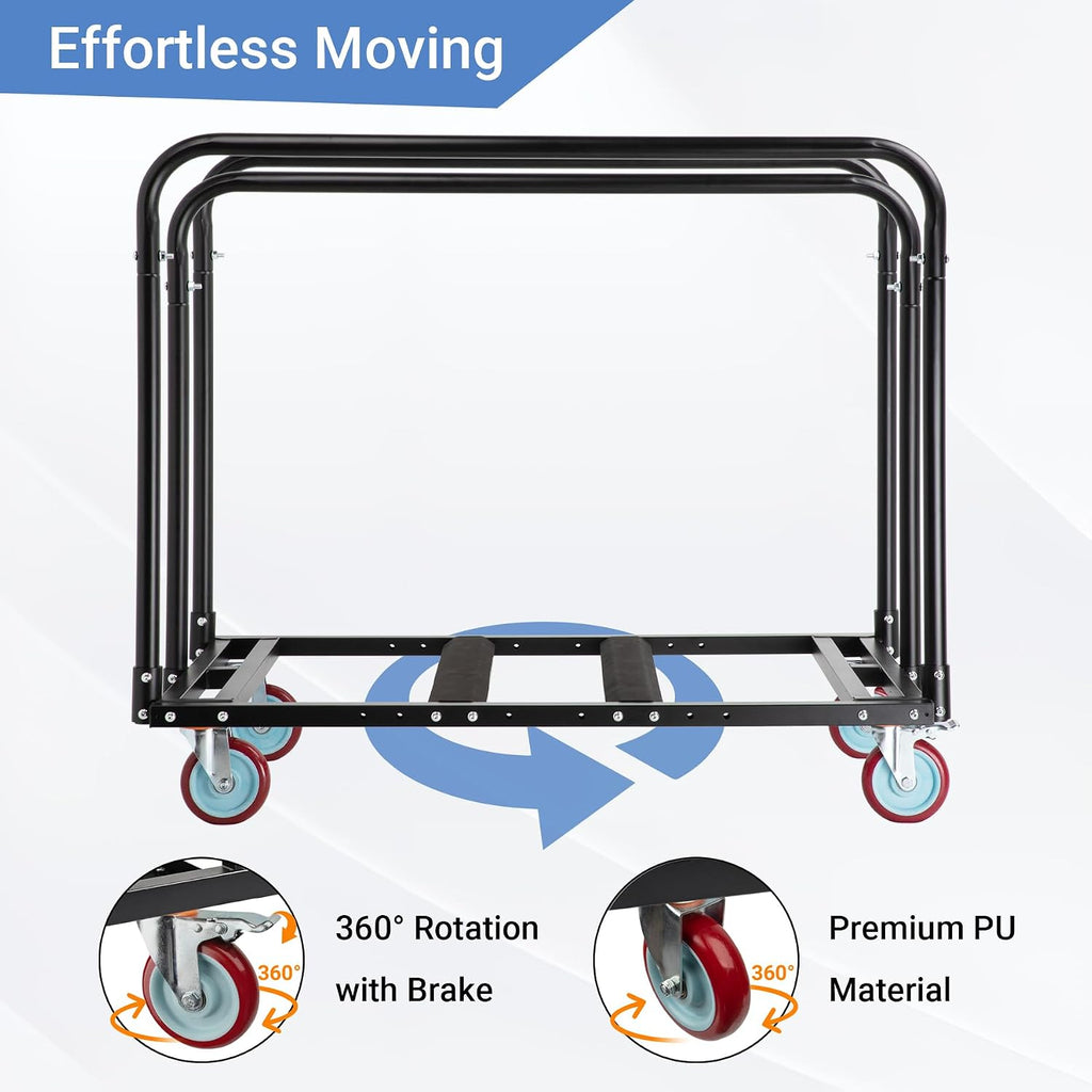 Updated Folding Table Cart, 2000 Heavy Duty Drywall Dolly Cart