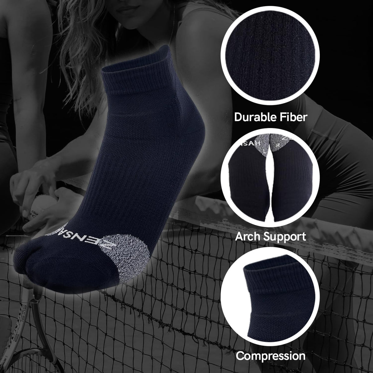 Compression Bunion Sport Socks - Bunion Relief Corrector Socks with Big Toe Separator