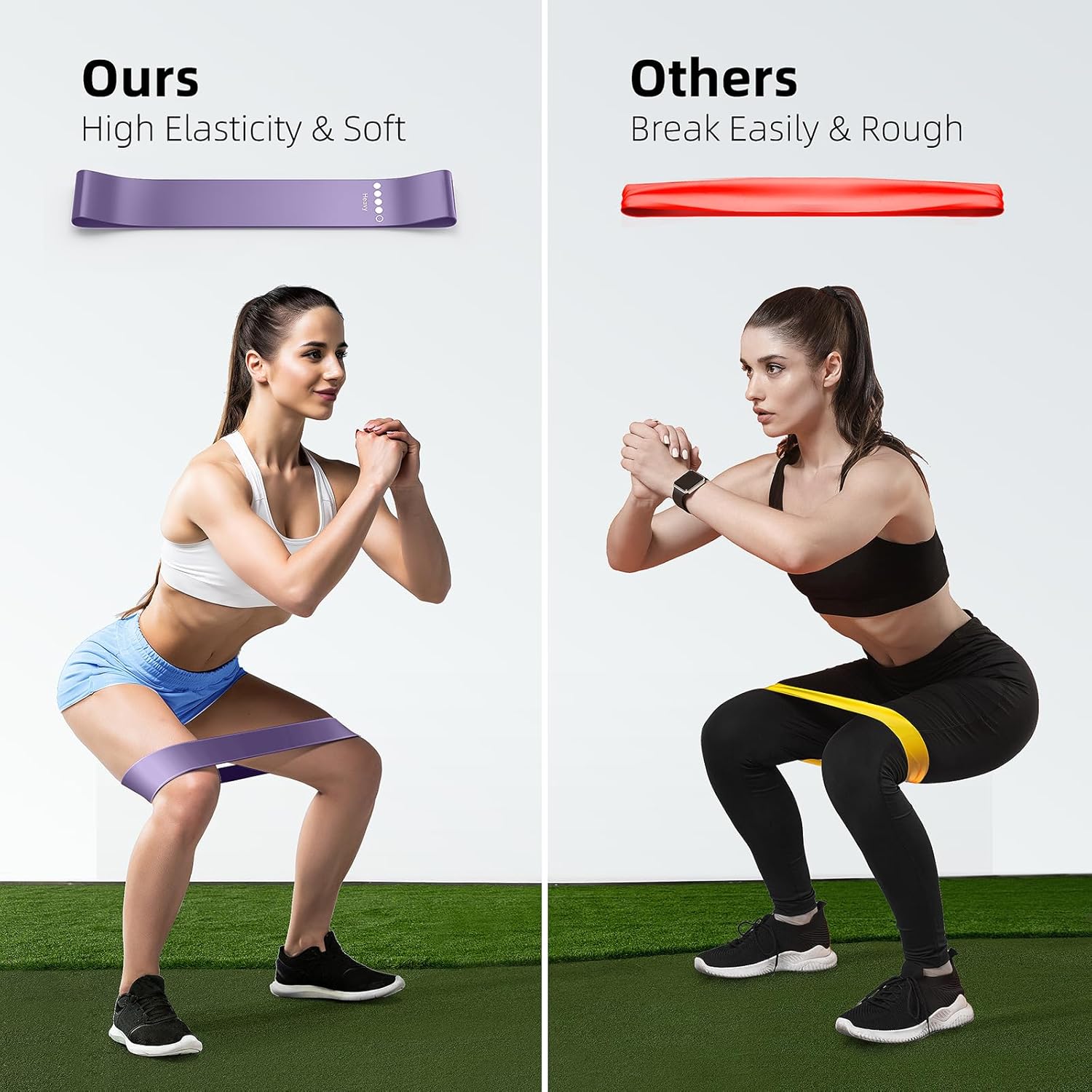 Resistance Bands for Working Out, 5-Pack Elastic Loop Exercise Bands for Strength Training Stretching, Home Gym