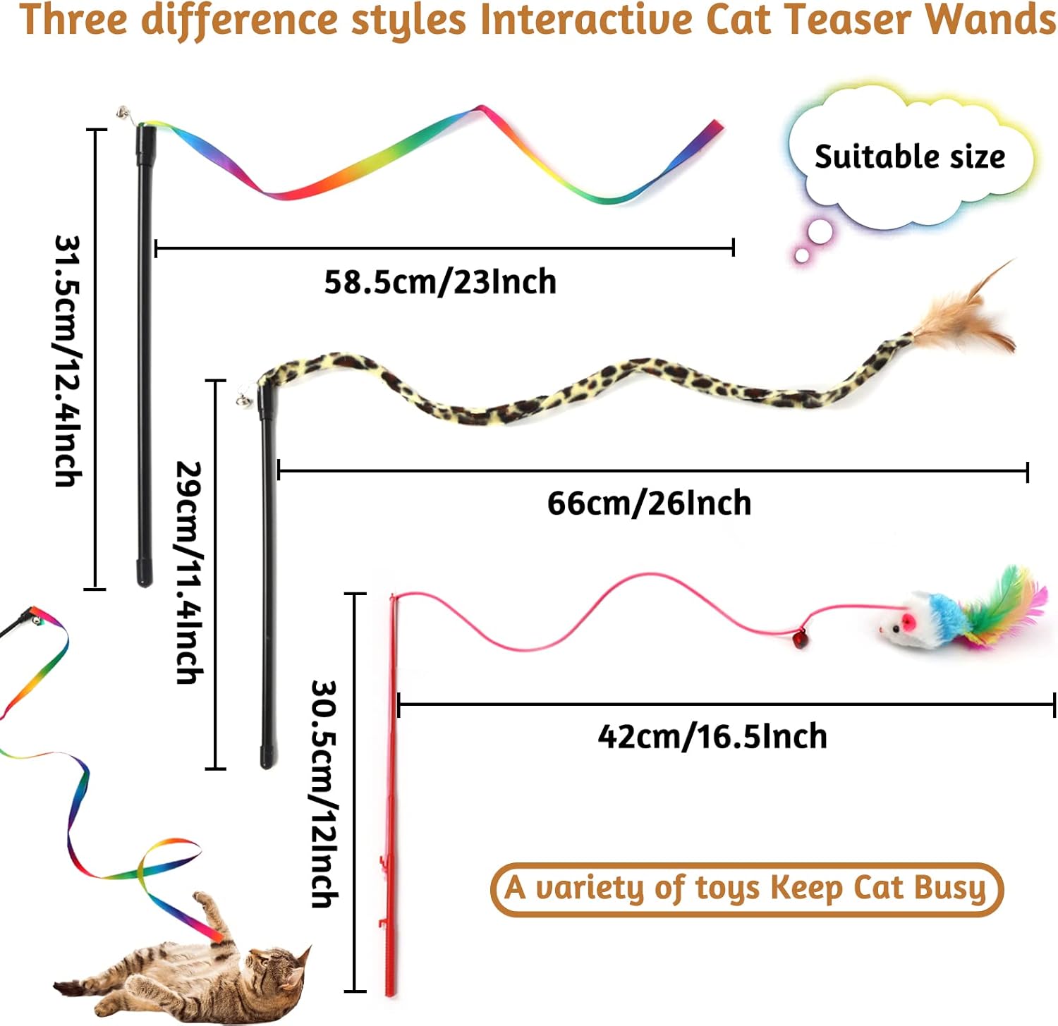 Kitten Toys Cat Toys Assortments, 26 Packs Cat Toys Variety Pack for Kitty, Cat Wand Toy, Cat Feather Toys, Cat Balls