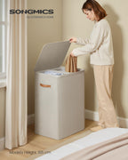 Laundry Basket, 170L Laundry Hamper with Lid, 2 Removable Bags