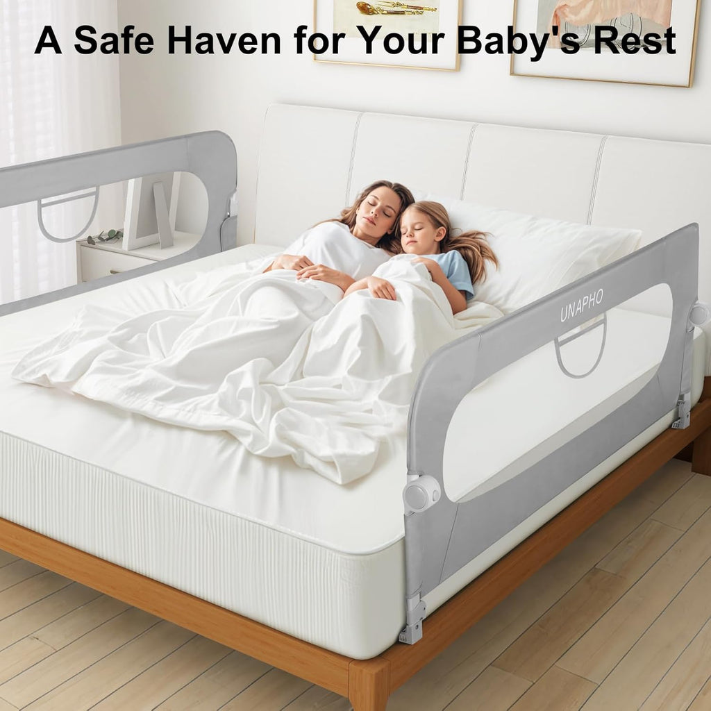 Bed Rail for Toddlers,Swing Down Kids Bed Rails Guard for Twin,Full,Queen,Bunk Size Bed,Extra Tall Child Bed Rail