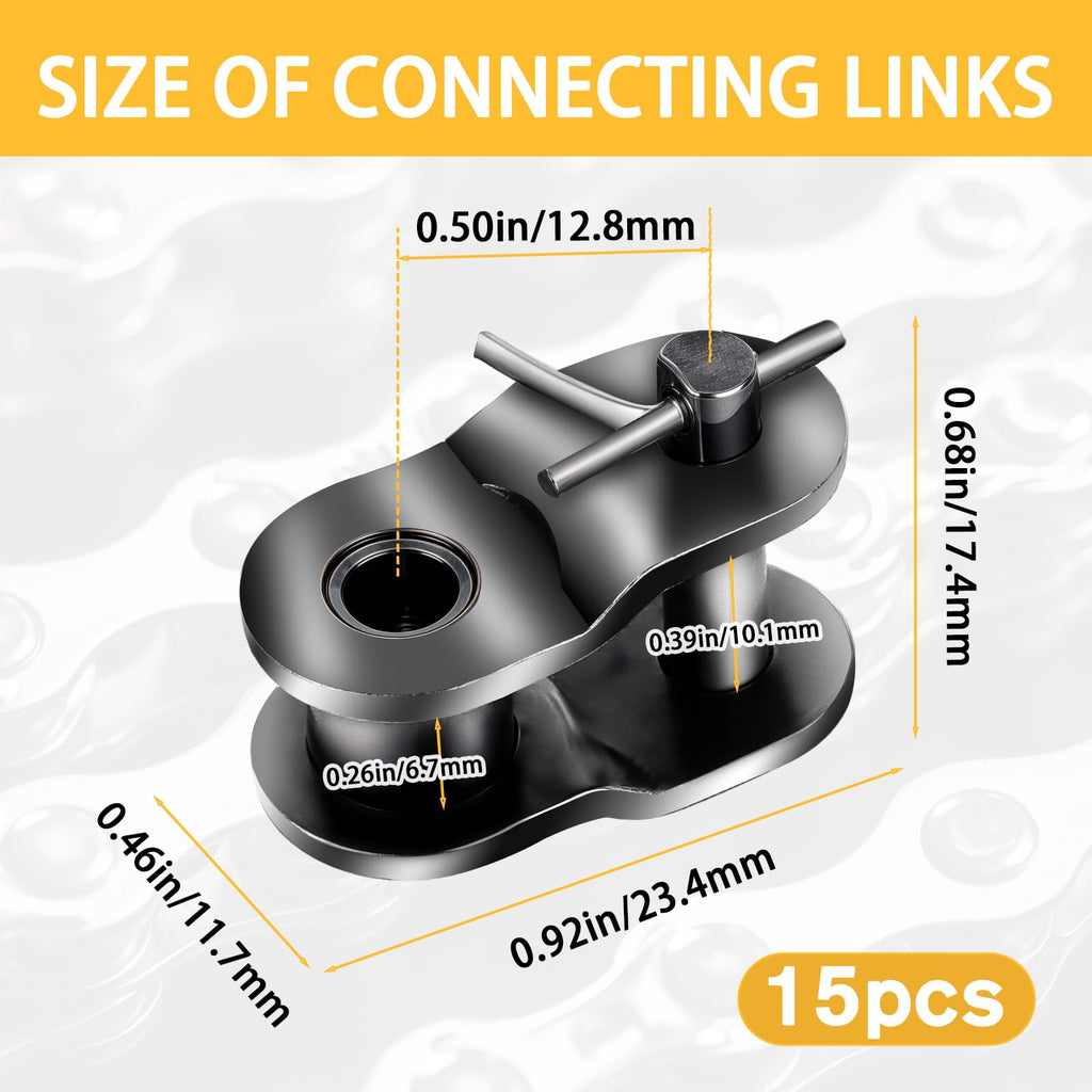 15PCS 420 Chain Half Link Roller Chain Offset Link #420, Half Links, Crank Links