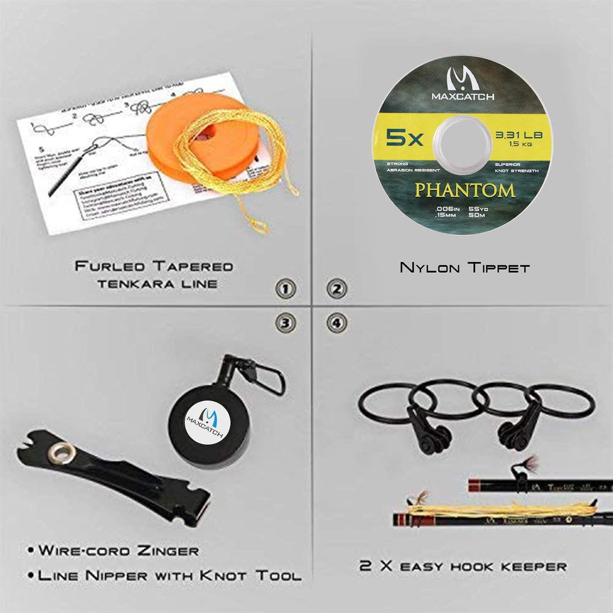 Maxcatch Tenkara Fly Fishing Rod and Combo 7:3 Action, 9/10/11/12/13ft/Triple Zoom
