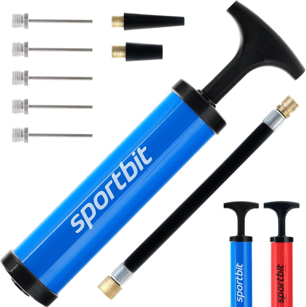 Ball Pump for Sports Balls - Push & Pull Inflating System - Hand Pump for All Exercise Balls - Volleyball Pump