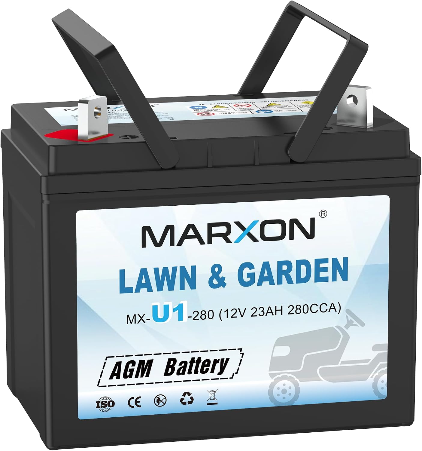 U1 Riding Lawn Mower Batteries Garden Tractors Battery 280CCA | Maintenance Free AGM Battery, Compatible with