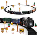 Electric Train Set Train Tracks with Light for Kids Train Railway | Cargo Cars and Long Track for Kids 3-12 with