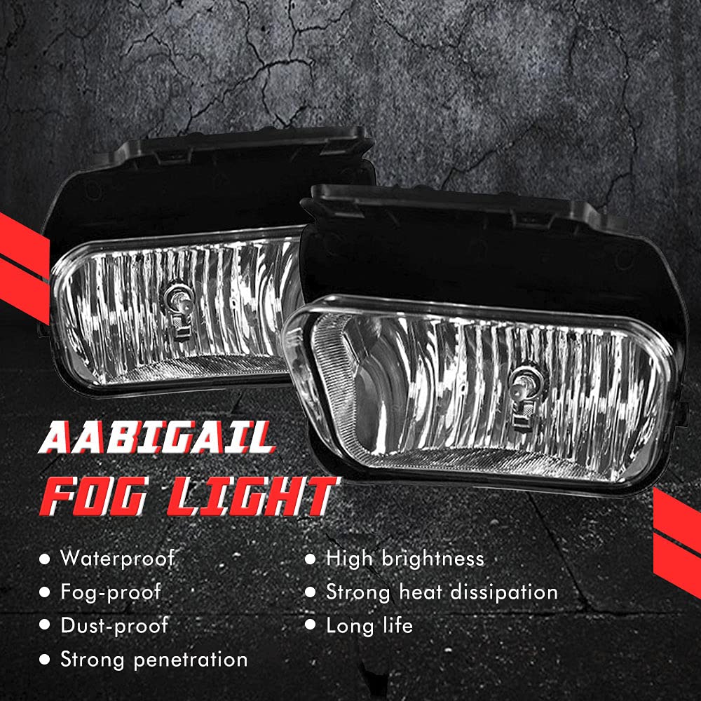 Driving Fog Lights Lamps Replacement for Chevy Silverado 2003 2004 2005 2006 2007 All Models Avalanche 2002-2006
