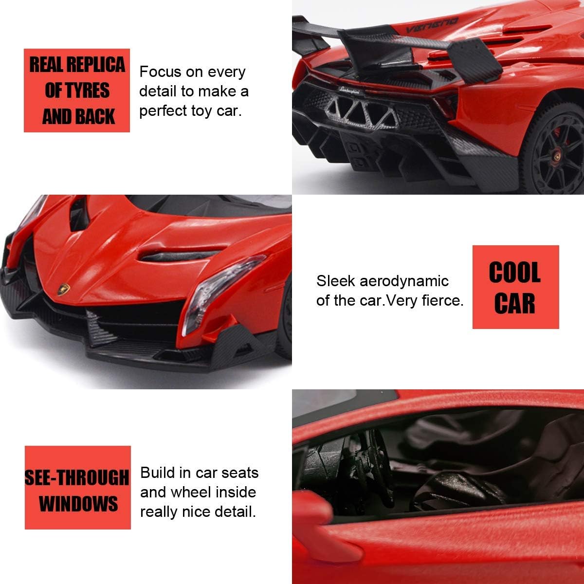 Remote Control RC CAR Racing Cars Compatible with Lamborghini Veneno Officially Licensed 1:24 Toy RC Cars Model