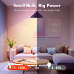 Matter Smart Light Bulbs BR30, Works with Alexa/Apple Home/Google