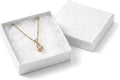 TheDisplayGuys 25 Cardboard Jewelry Gift Boxes with Inserts - White Swirl
