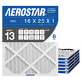 Air Filter 16x25x1 MERV 13 AC Filter, HVAC, Furnace Filter, 6 Pack