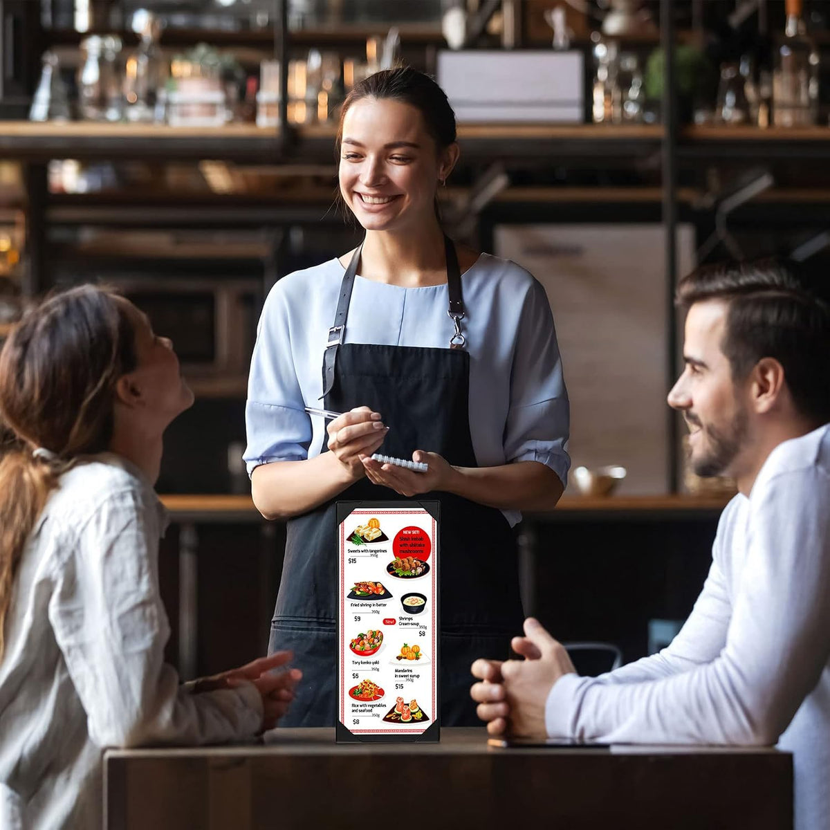 20 Pcs Menu Holder Single Page Menu Covers for Restaurant Table