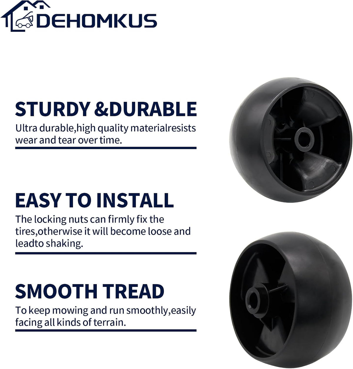 734-04155 Deck Wheels Kit for MTD Cub Cadet 42" 50" 54" Deck, 2Pcs