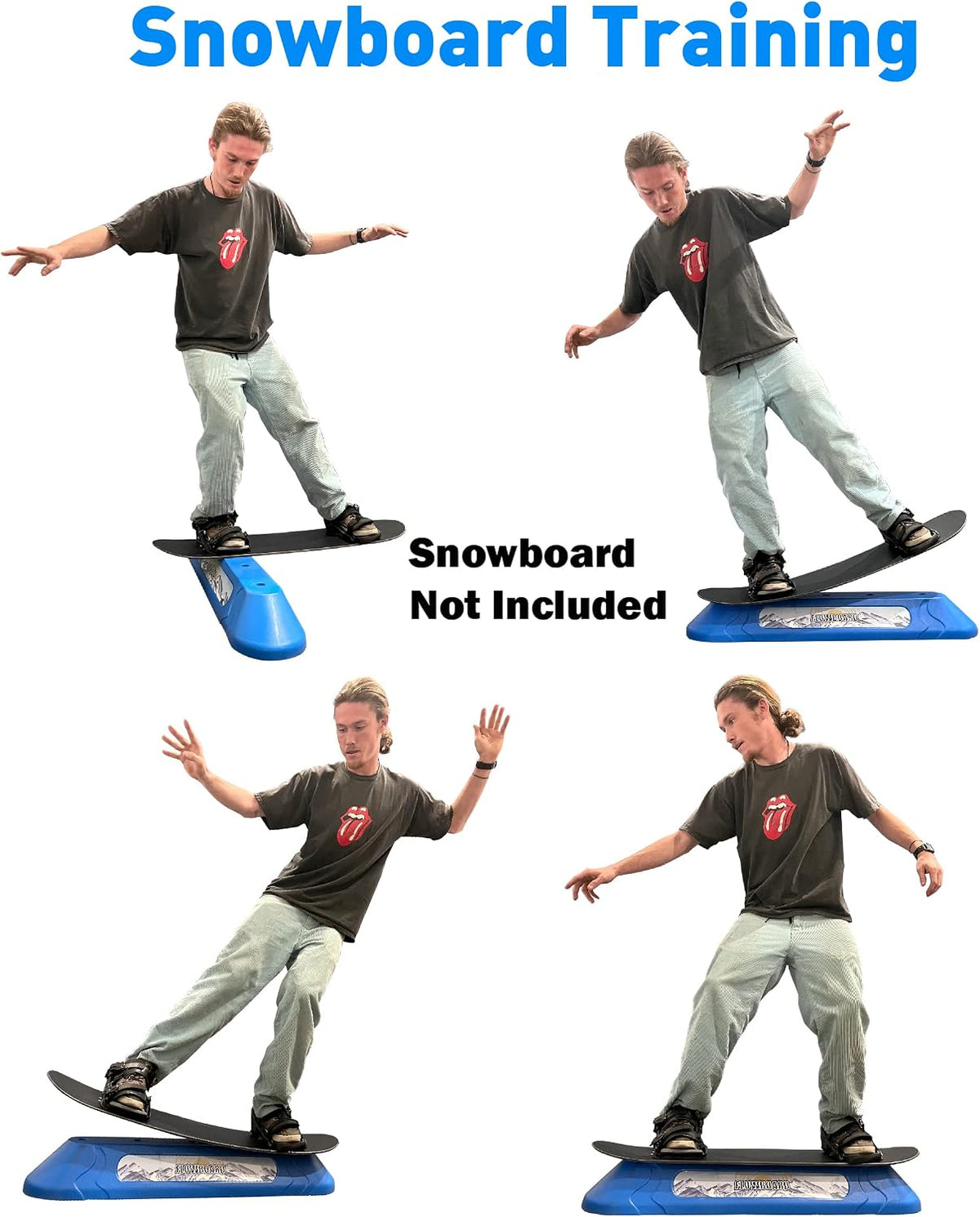 Flowboard Snowboard Trick Training System Develops Skills for Rails and Jibs Durable and Strong Parts to Complete Kit