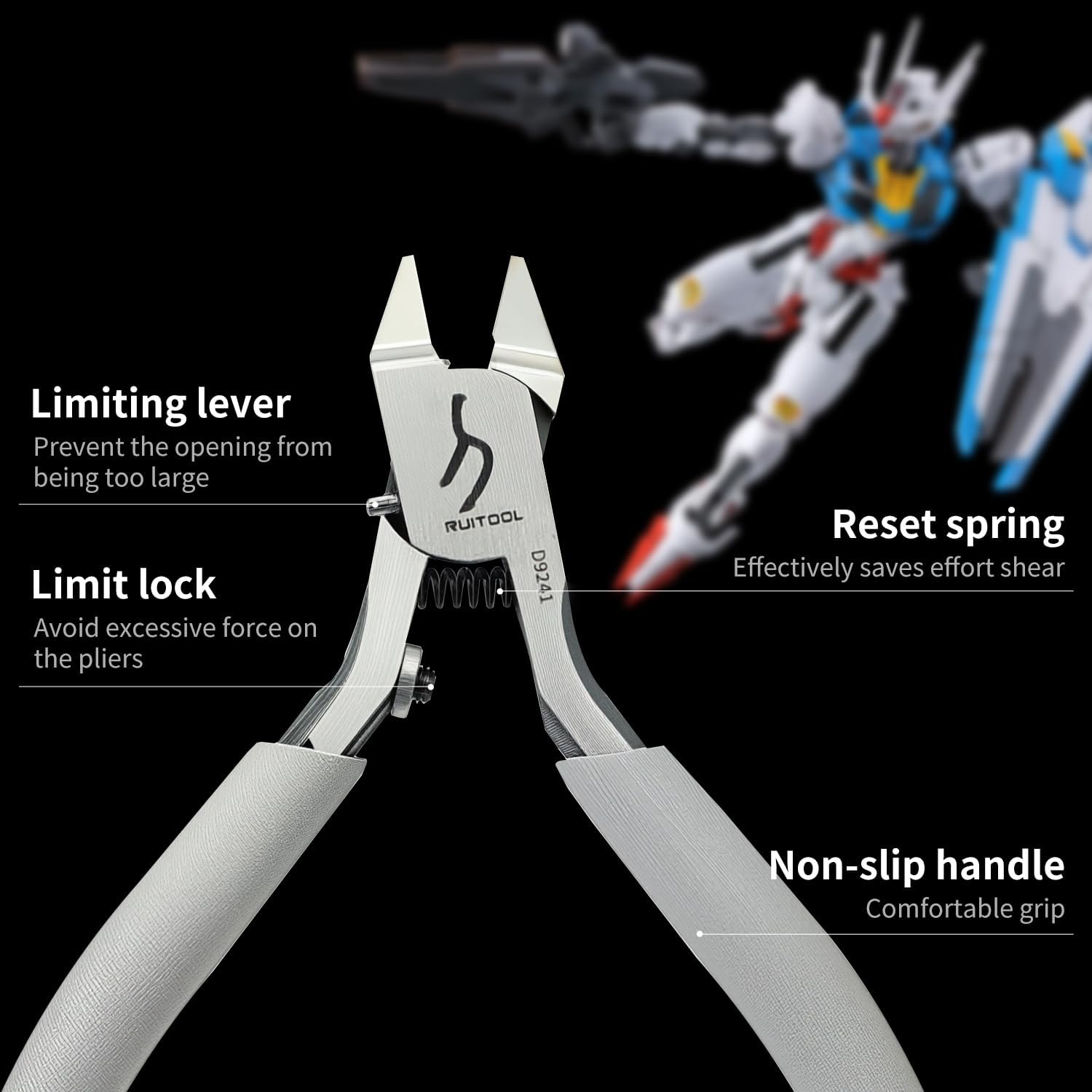 Model Nipper, Single Blade Sprue Cutter for Plastic Model Kits | Chromium-vanadium steel, ultra-thin single blade