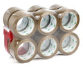 Brown Packing Tape Refills, Heavy Duty 12Rolls with 1 Dispenser for Packaging, Shipping and Moving, 2.4Mil 1.88 Inch