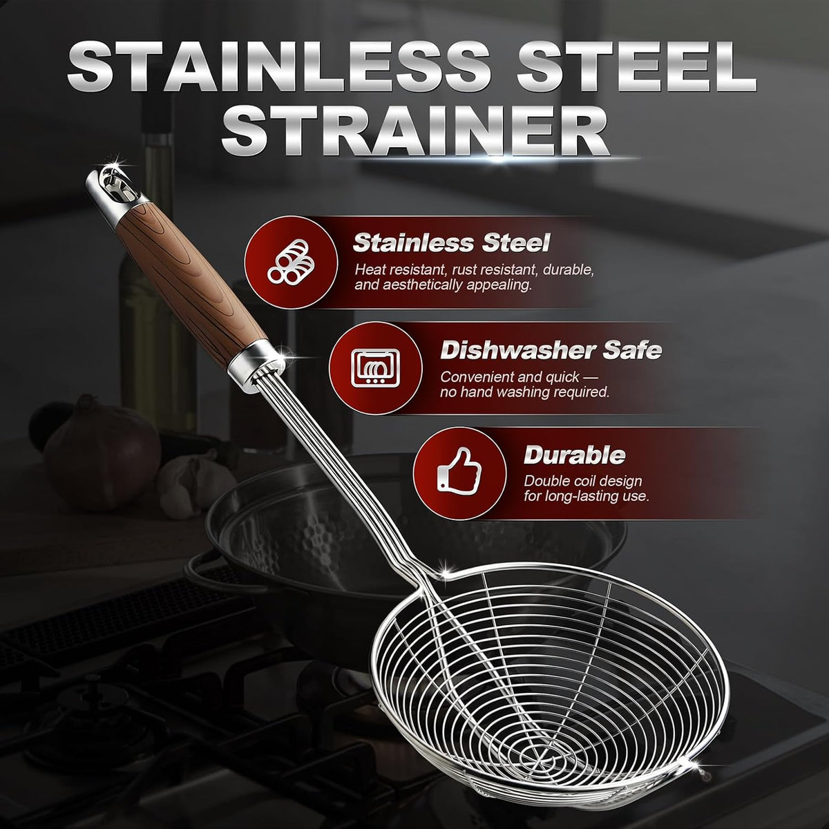 Spider Strainer Skimmer Stainless Steel, 5.5"
