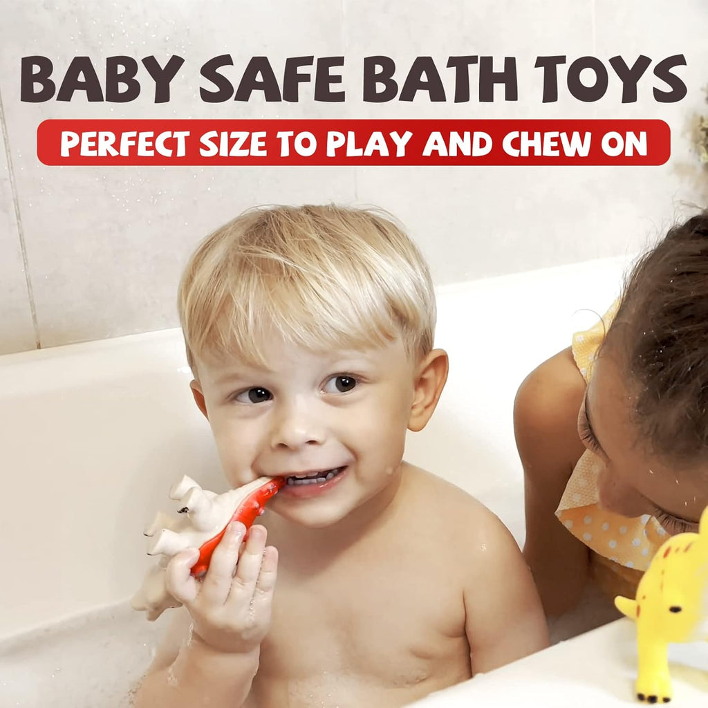 Dinosaur Bath Toys for Toddler, No Hole Baby Bathtub Shower Water Pool Toys