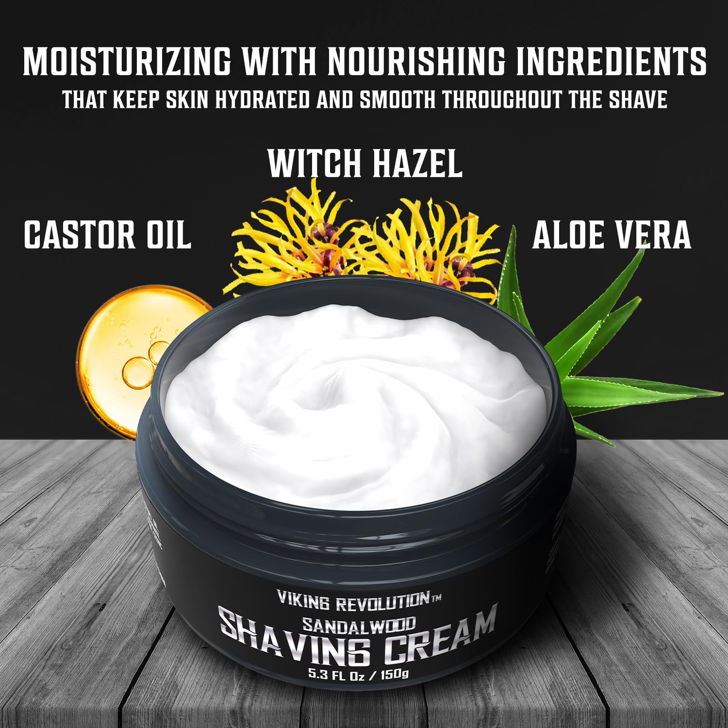 Shaving Cream for Men - Sandalwood - 5.3 oz | Soft, Smooth & Silky Shaving Soap - Rich Lather for Smoothest Shave