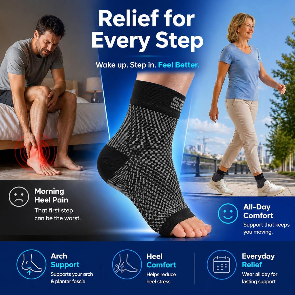 Plantar Fasciitis Compression Socks – Arch Support Sleeve for Heel Pain Relief, Achilles Tendonitis & Foot Pain –