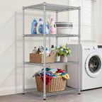 24"Depth Metal Wire Shelving Unit Metal Shelf Adjustable Storage Rack Kitchen Storage shelves 4 Tier Commercial