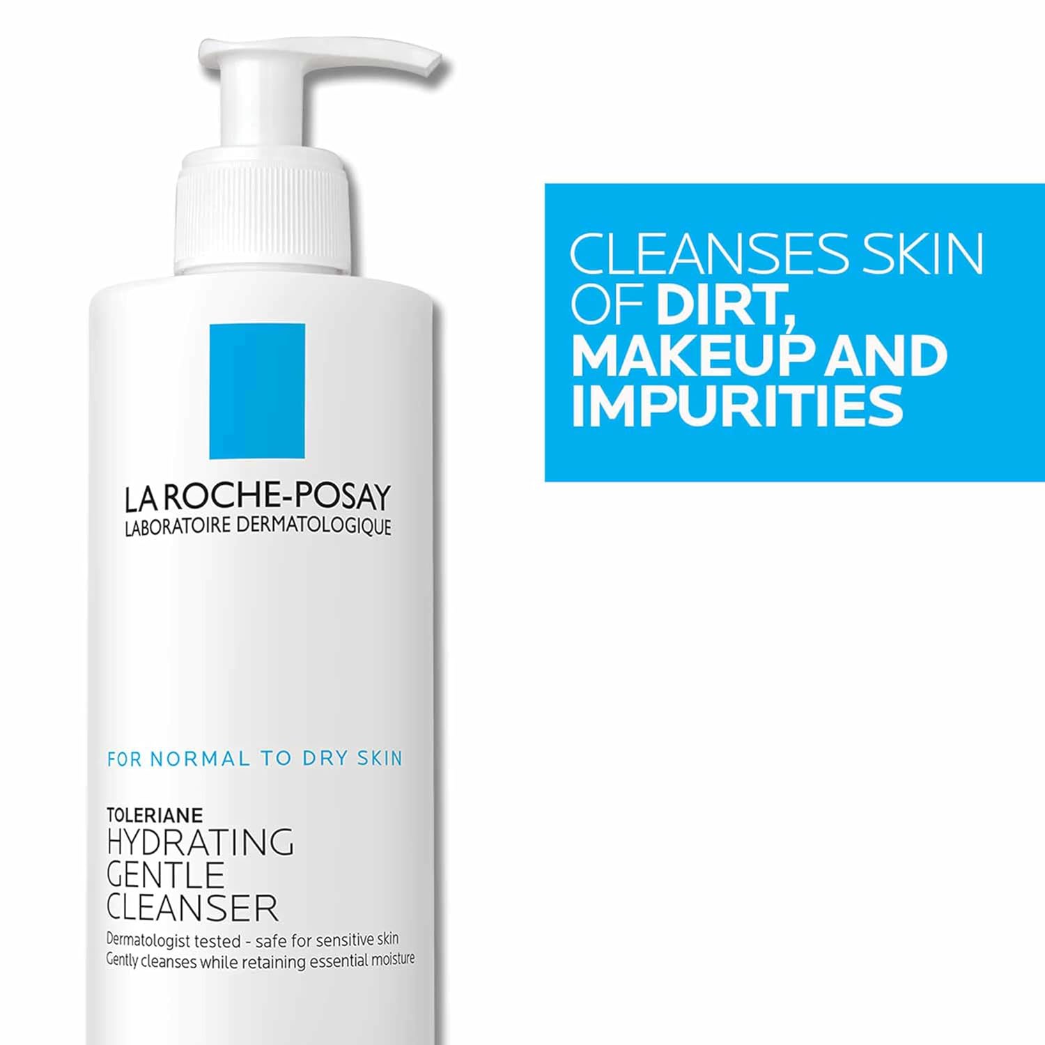 Toleriane Hydrating Gentle Facial Cleanser, 13.52oz | Face cleanser with niacinamide & ceramides, safe for sensitive
