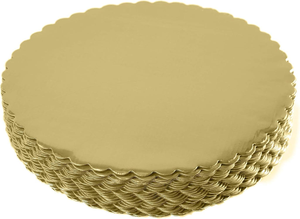 [25pcs] 12" Gold Cakeboard Round,Disposable Cake Circle Base Boards Cake Plate Round Coated Circle Cakeboard Base
