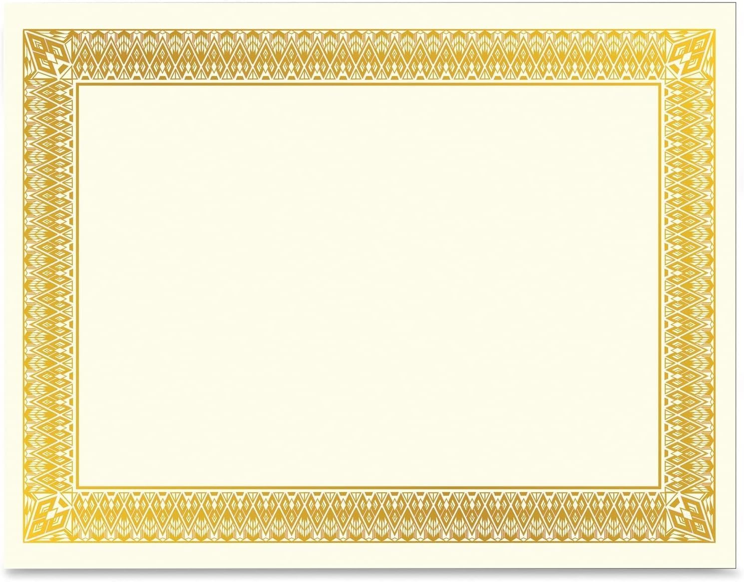 Rome Gold Foil Certificate Paper, 8.5″ x 11″, 15 Sheets, 65 lb Ivory Cover Award Certificates