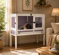 Guinea Pig Cage Indoor with Chew-Proof Edges, Clean Deep Tray | Rabbit cage with leakproof PVC layer, detachable