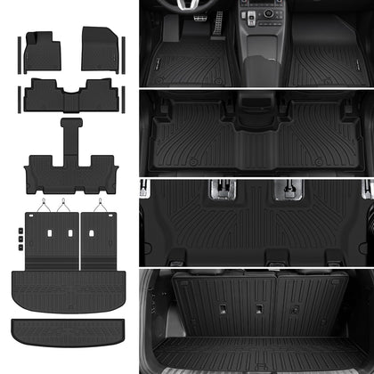 Floor Mats Fit for 2020-2025 Hyundai Palisade 7/8 Seat All Weather