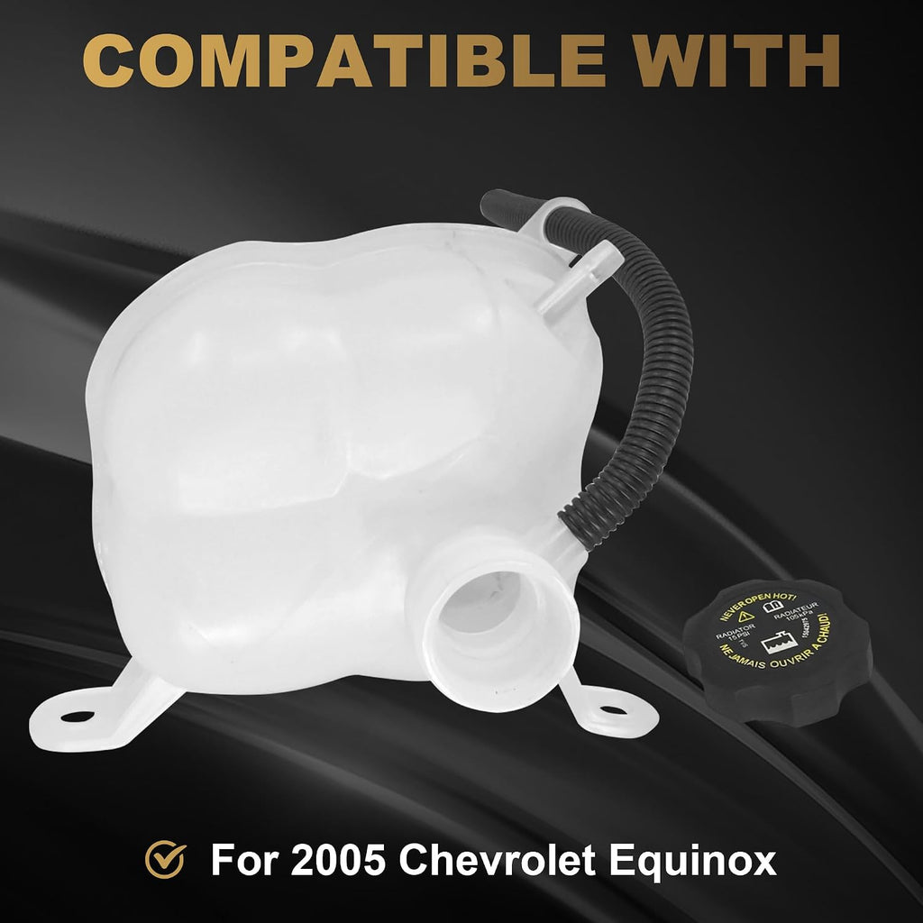 Partsflow Front Engine Radiator Coolant Reservoir Tank W/Cap&Pipe Compatible With 2005 Chevrolet Equinox LS/LT 3.4L 10388355 603-139