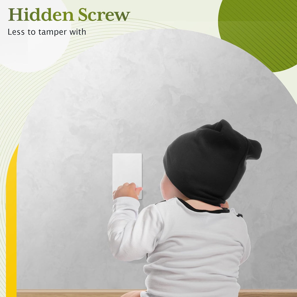 Screwless Blank Wall Plate, 1-Gang No Device Outlet Cover, 1 Pack, Black | Child safety, modern & clean finish
