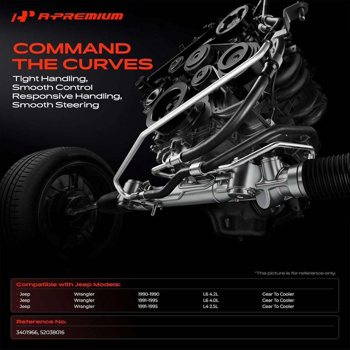 A-Premium Power Steering Return Hose Assembly Compatible with Jeep