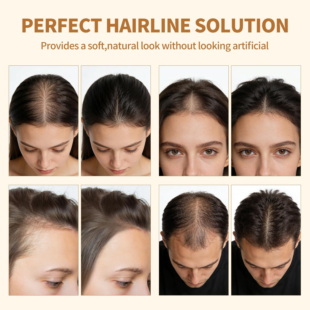 Hairline Powder, Gray Root Touch Up, Sweatproof, Medium Brown