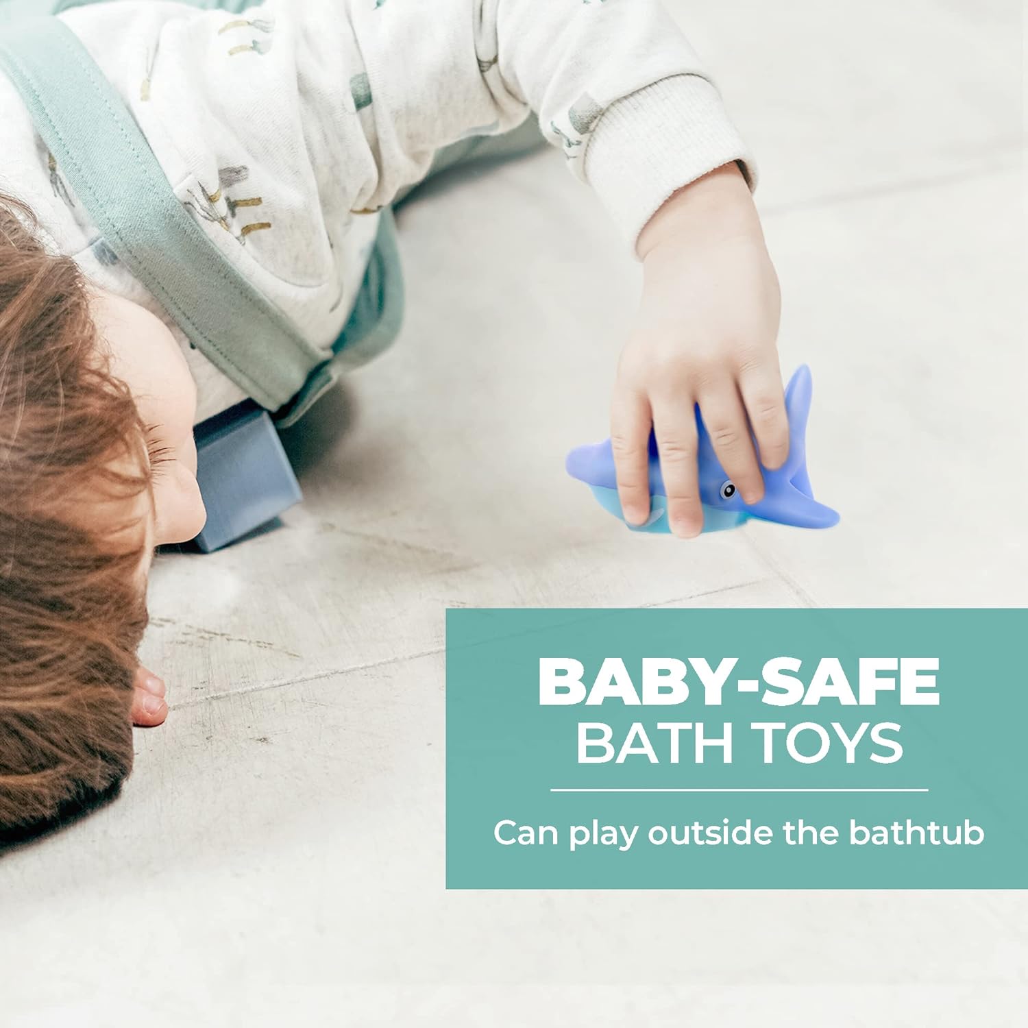 Infant Bath Toys for 18 Months - No Hole Animal Bathtub Toys, Baby Bath Tub Toys