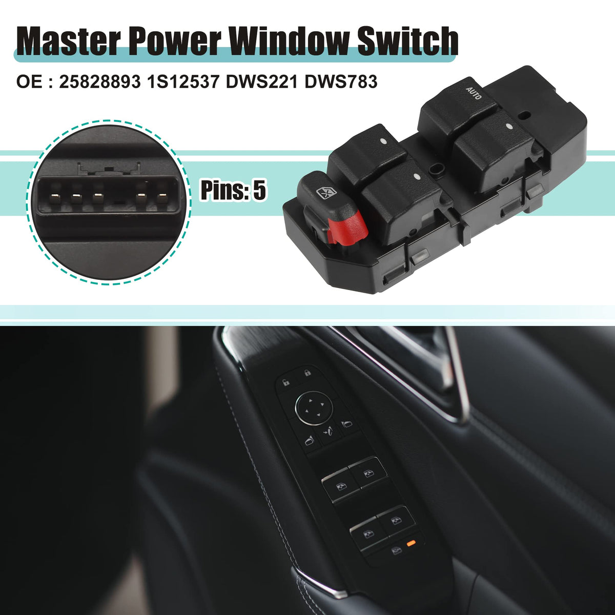 ACROPIX Master Power Window Switch for Chevrolet Impala Black