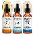 Serum Trio with Vitamin C, Retinol & Hyaluronic Acid, 1 fl oz Each | Complete anti aging AM, PM & all-day skincare