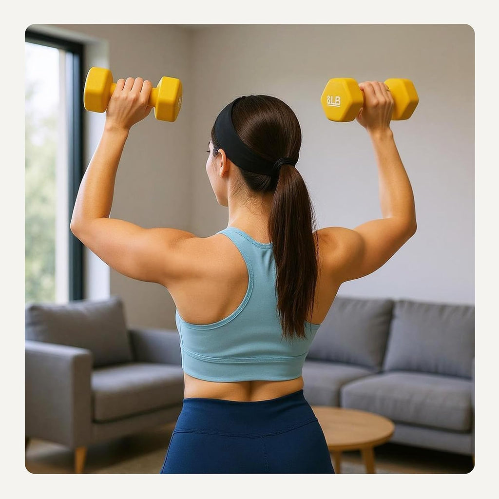 Neoprene Dumbbell Hand Weights for Exercise and Muscle Toning