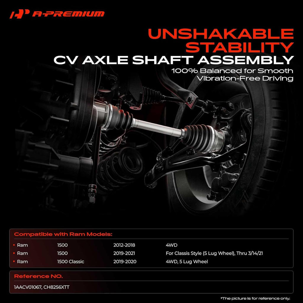 A-Premium Set of 2 Front CV Axle Shaft Assembly
