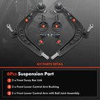 A-Premium 6Pcs Front Suspension Kit, Lower Control Arm & Bushing