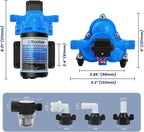 Bootee 12V RV Water Pump, 4.0 GPM 45PSI Automatic Pressure Switch, Self-Priming Fresh Water Pump for RV Marine Camping, 12 Volt DC Water Transfer Pump with Thermal Protection