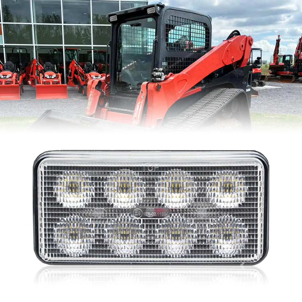 LED Work Light for Kubota Skid Steer Replace V0511-53510 (Silver-1PCS)