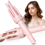 Auto Hair Curler, Automatic Curling Iron with 4 Temperature & 3 Timer, Automatic Shut-Off, Anti-Scald, Anti-Tangle