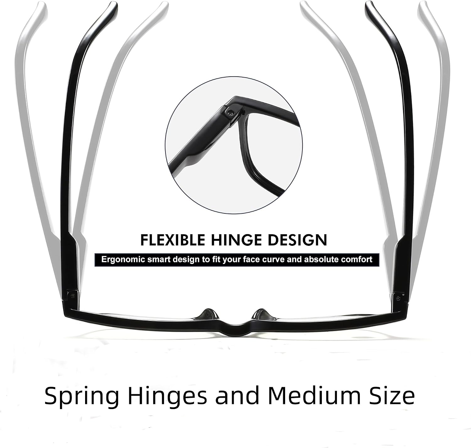 4 Pack Blue Light Blocking Reading Glasses,Readers for Women and Men | Spring Hinges,Lightweight,No Head